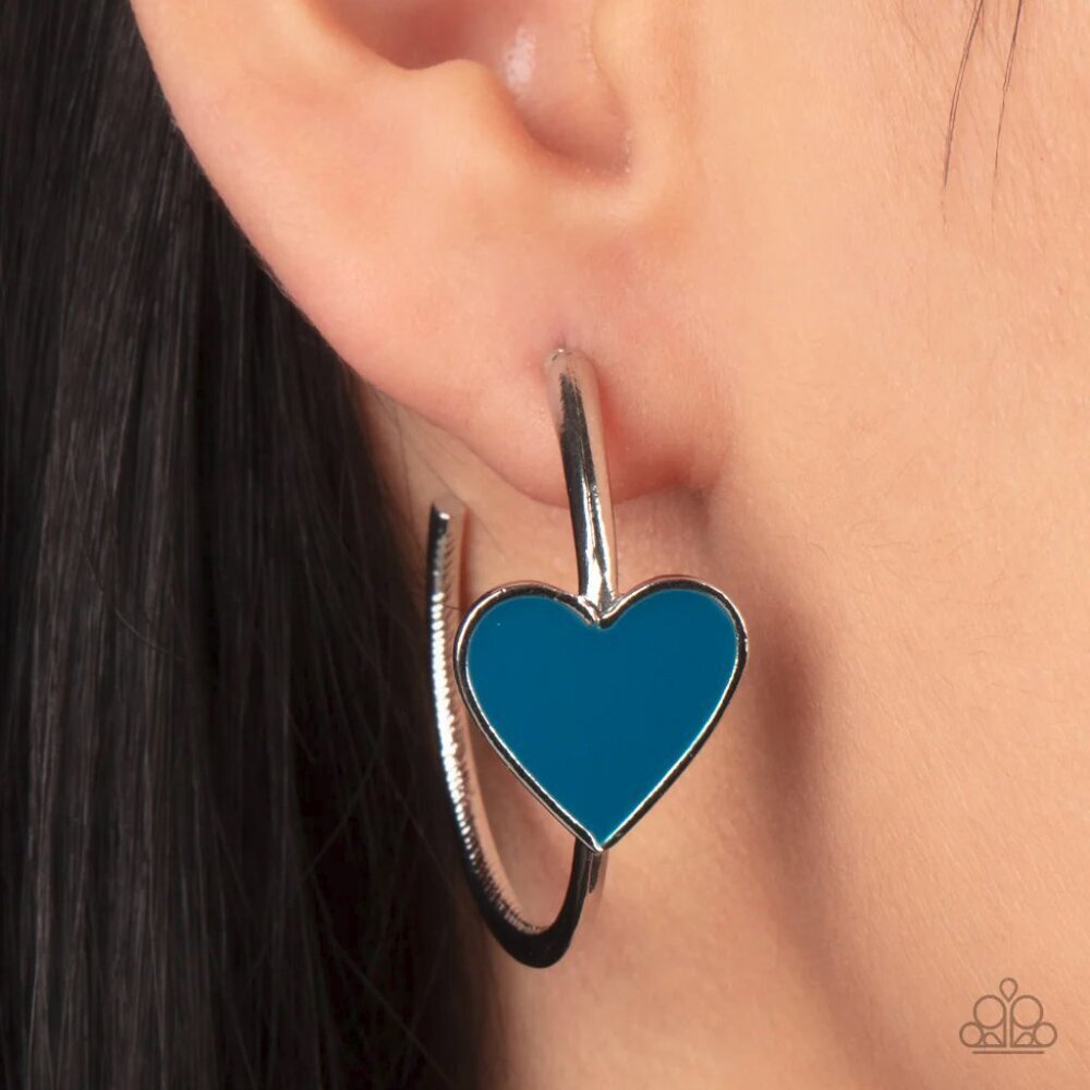 Paparazzi Jewelry Accessories - Kiss Up - Blue Earrings - Vintage